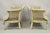 Vintage Hollywood Regency Cream Painted Cane Side Club Lounge Chairs - A Pair For Sale - Image 9 of 12