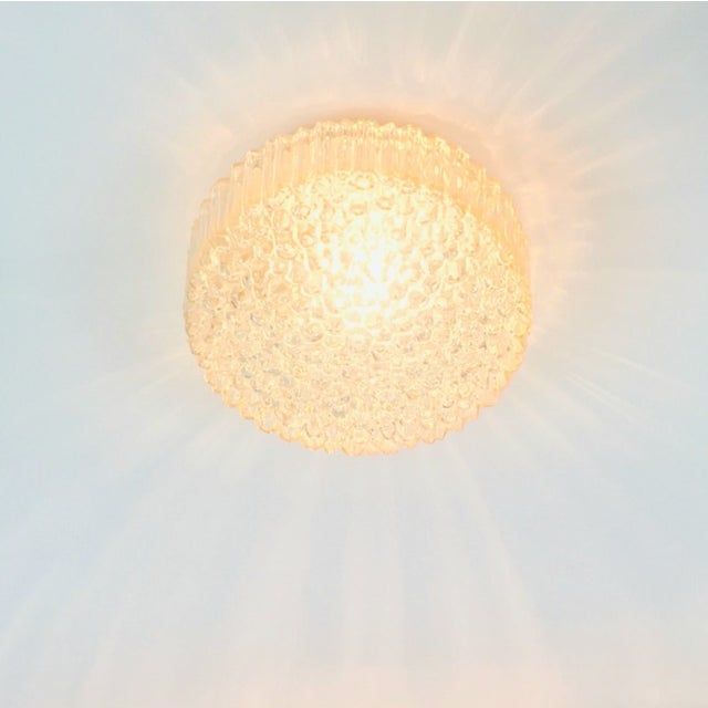 Glass Mid-Century Amber Bubble Glass Wall Light/Sconce by Helena Tynell for Limburg, Germany, 1970s For Sale - Image 7 of 10