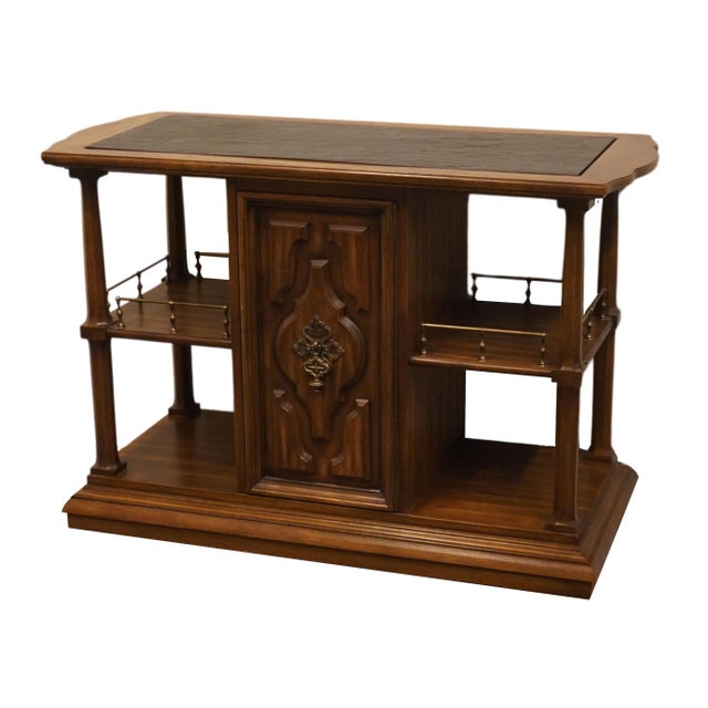 UNIQUE FURNITURE Spanish Mediterranean Style 42" Server Buffet w. Stone Top 30.75" High 42.5" Wide 20.5" Deep We...