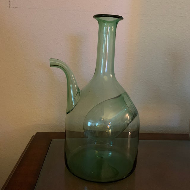 Vintage Italian Red Wine Decanter With Chiller Chairish