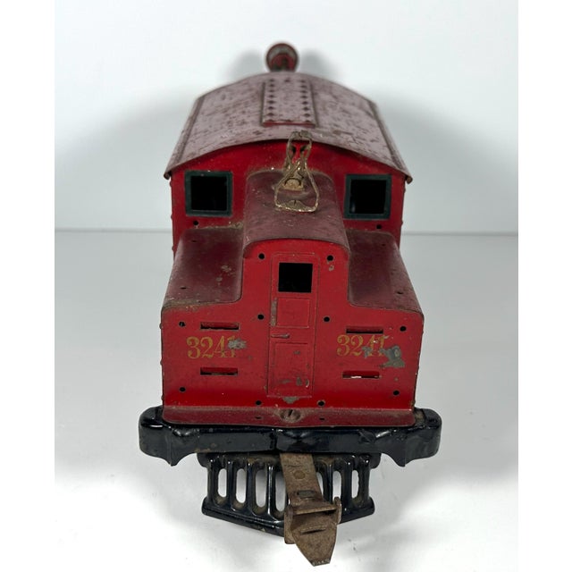 Early 20th Century Prewar Ives Wide Gauge 3241 Maroon Electric Locomotive c. 1922 For Sale - Image 5 of 10