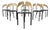 Italian Postmodern Wicker and Metal Dining Chairs, 1980s, Set of 6 For Sale