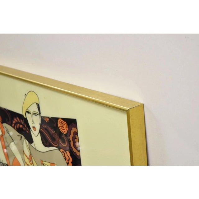 Vintage 1975 Polycast Acrylic Large Vogue Women's Fashion Retro Wall Art For Sale In Philadelphia - Image 6 of 12