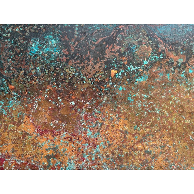 Copper Wall Art With Blue & Green Patina "The Blue Hour" by Jeremy Maronpot For Sale - Image 9 of 13