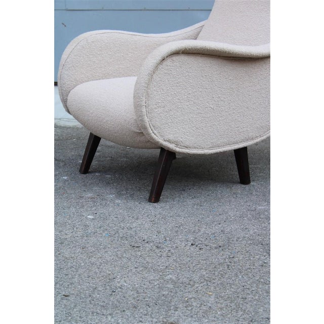 Mid-Century Modern Italian Armchair in the style of Zanuso, 1950s For Sale - Image 3 of 14