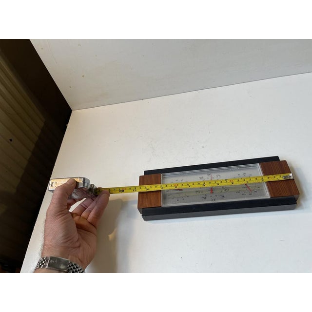 1960s Vintage Teak Weather Station by Barigo, Germany, 1960s For Sale - Image 5 of 8