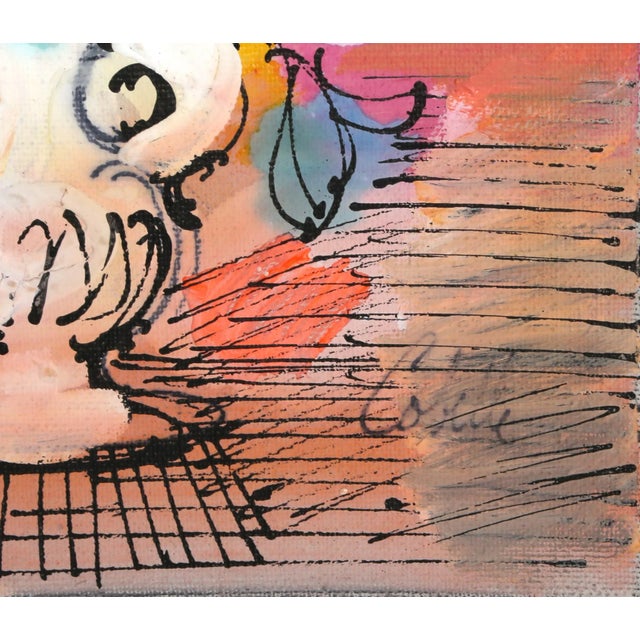 Vase with Flowers (Blue and PInk on Peach) Charles Cobelle French (1902–1994) Date: circa 1960 Acrylic on Canvas, signed...