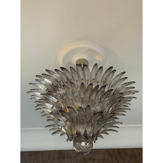 Murano Chandeliers with Feather Prisms, 2010, Set of 2 For Sale - Image 10 of 10