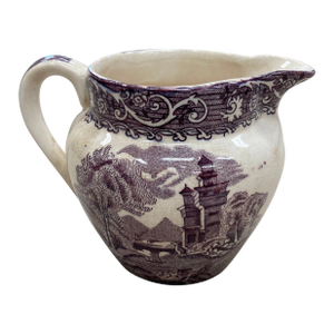 Early 20th Century Thames England Purple Transfer Pitcher