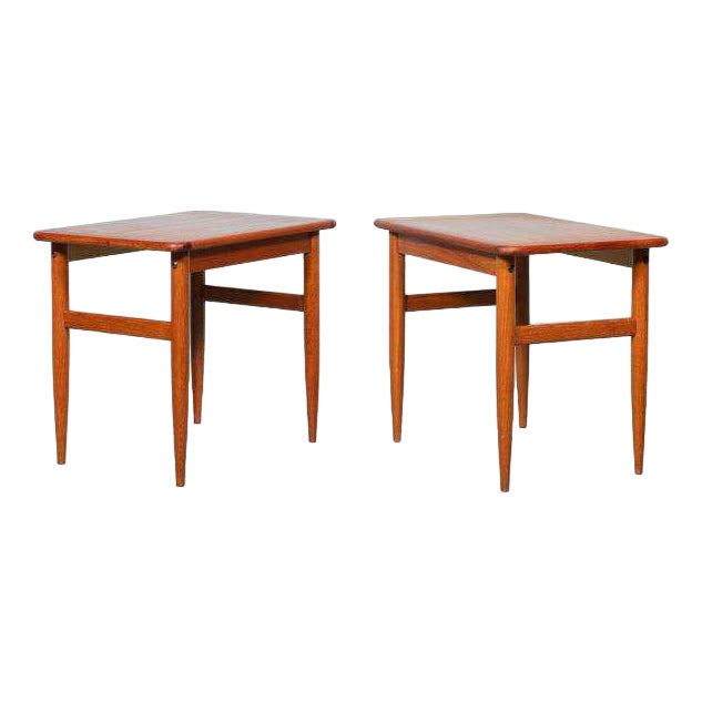Vintage Teak Side Tables, Set of 2 | Chairish