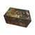 Vintage Black Chinese Lacquered Wood Blanket Chest with Hand-Painted Figural Scenes in Gold antique bronze hardware.