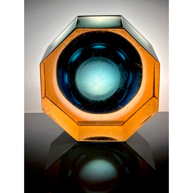 Faceted Murano Glass Art Bowl by Flavio Poli for Seguso Verti d'Arte, 1960s For Sale - Image 14 of 18