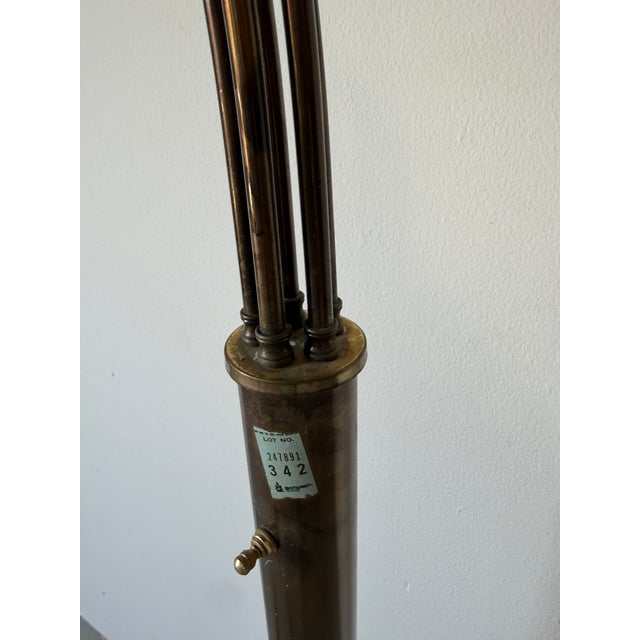 Brass 1970s Mid-Century Modern Five-Light Brass & Metal Arched Floor Lamp For Sale - Image 8 of 12