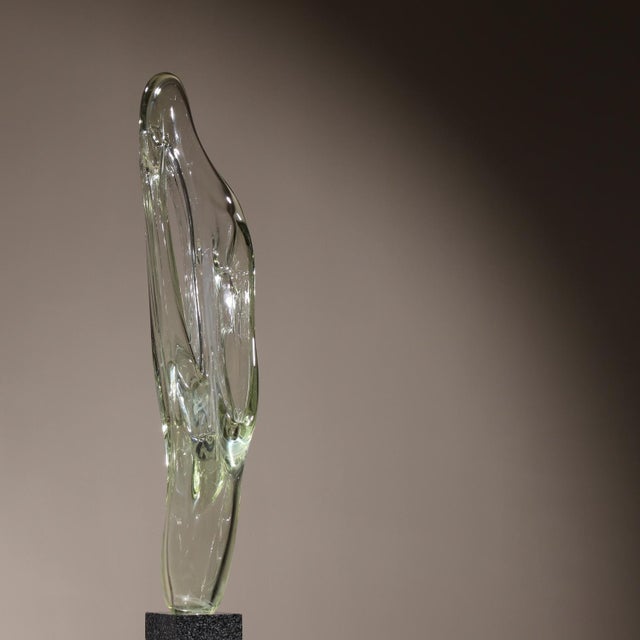 Black Eastern European Glass Caviersecha Sculpture, 1987 For Sale - Image 8 of 17