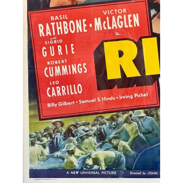 "Rio" 1939 Vintage Movie Poster, Professionally Framed For Sale - Image 4 of 8