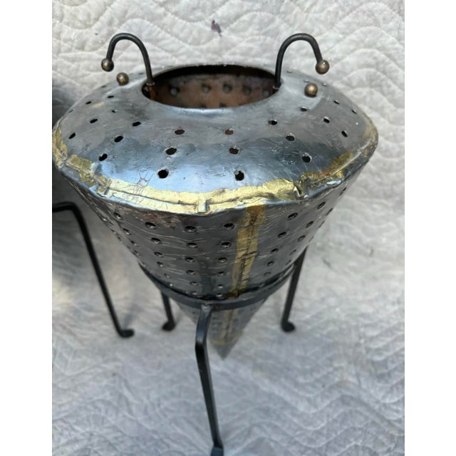 Vintage Industrial Candle Holders and Stands - a Pair For Sale - Image 4 of 11