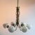 Opaline and Brass Italian Chandelier in the style of Stilnovo, 1950s For Sale - Image 13 of 14