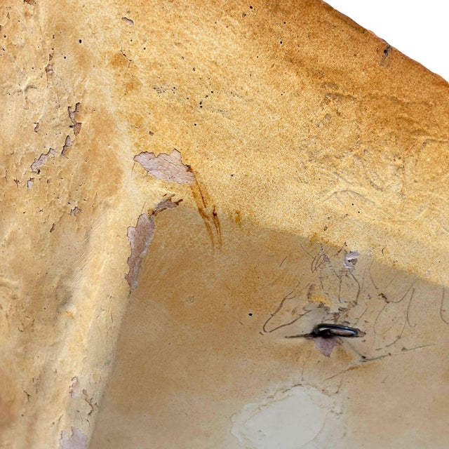 1950s Rare MCM Tropical Hula Girl & Ukulele Boy Art Pottery 3d Wall Sculptural, Pair For Sale - Image 13 of 13