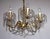 Gold Brass Lead Crystal 24K Gold-Plated Six-Light Chandelier from Sölken Leuchten, 1970s For Sale - Image 8 of 12