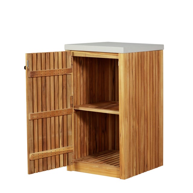 Wood Eclipse Outdoor Solid Teak Wood Cabinet For Sale - Image 7 of 11