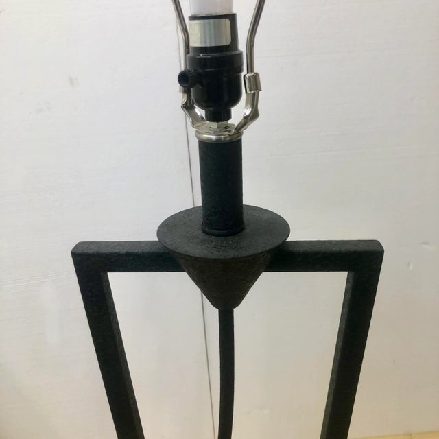 Mid-Century Modern Vintage Squiggle Iron Floor Lamp For Sale - Image 3 of 7