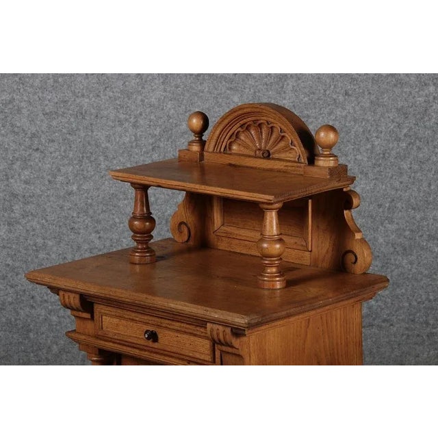 Antique Bedside Table in Oak, 1880 For Sale - Image 12 of 18