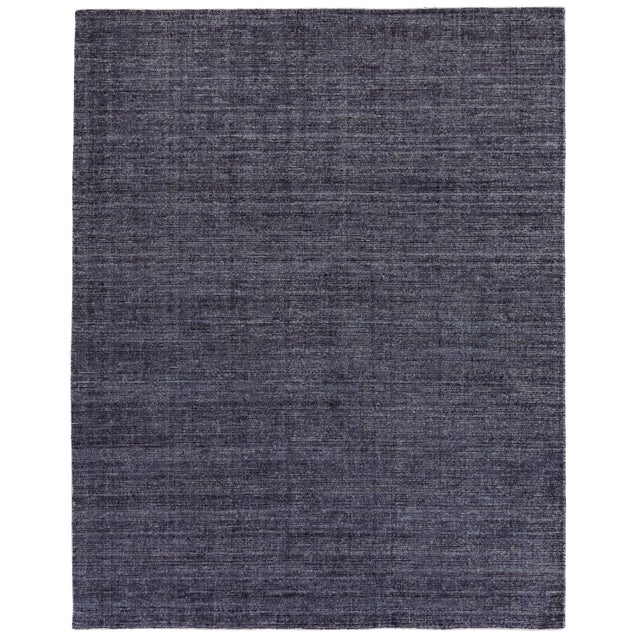 Exquisite Rugs Lincoln Hand loom Bamboo/Silk Blue Rug-8'x10' For Sale