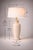 Vintage Cream Glazed Ceramic Urn Table Lamp – Sculptural Neutral Form With Socket-Fit Drum Shade, Coastal Transitional Style, 28” H For Sale - Image 4 of 5