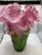 Pink 1970s Art Glass Vintage Crystal Multi Color Rose Vase, Signed France For Sale - Image 8 of 10
