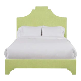 Nadine Queen Bedframe, Apple Linen For Sale