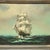 Vintage Signed Marine Oil Painting of a Clipper Ship at Sea in Distressed Frame For Sale - Image 4 of 6