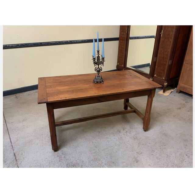 Antique Cherrywood Monastery Table, 1890s For Sale - Image 3 of 14