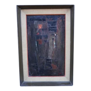 Mid 20th Century Louise Cardeiro Boyer Vision Fugitive Oil Painting on Board, Framed