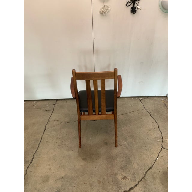 1960s A Danish Pair of High-Backed Dining Table Chairs With Armrests For Sale - Image 9 of 18