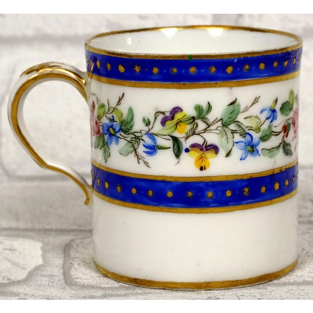 Late 18th Century Late 18th Century Cup and Saucer (3rd Size) in Porcelain From the Sevres Manufactory For Sale - Image 5 of 9
