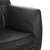 Black Leather and Chrome Swivel Lounge Chair For Sale - Image 5 of 13