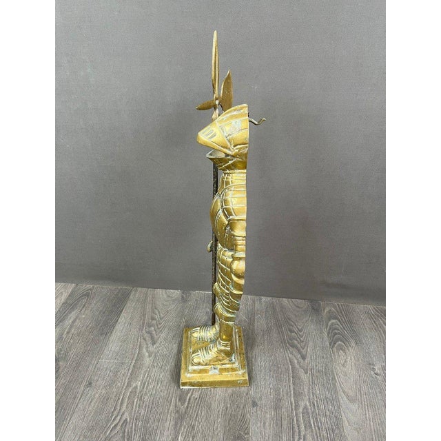 20th Century Bronze Statue of a Warrior in Armor For Sale - Image 6 of 8