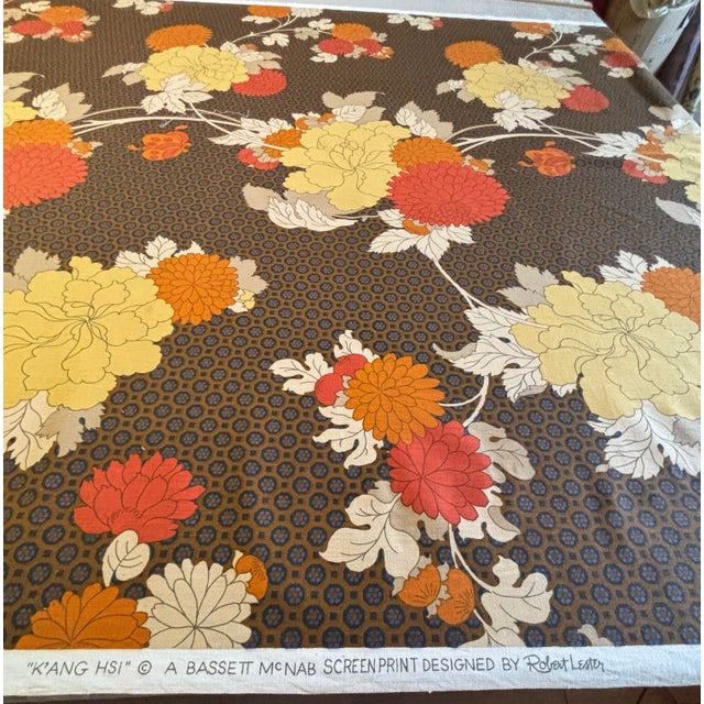 Textile 2 1/4 Yards of Screen Print Fabric Designed by Robert Lester For Sale - Image 7 of 9