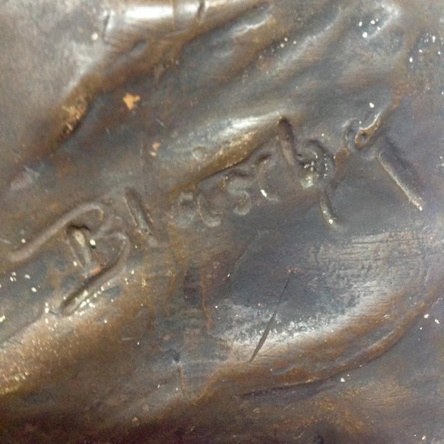 Printmaking Materials 1899 Polychrome Sculpture by Blasche l'Hiver For Sale - Image 7 of 7