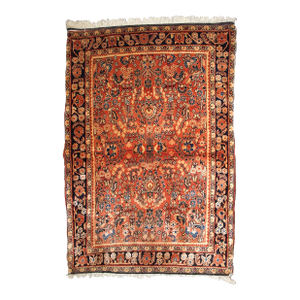 1920s, Handmade Antique Persian Sarouk Rug 3.3' X 5.3'