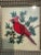 Late 20th Century Vintage Framed Cross Stitch - Red Cardinal For Sale - Image 4 of 8