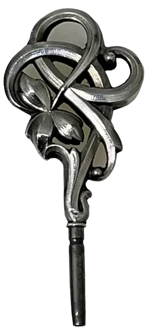 19th Century Dutch Art Nouveau Silver Watch-Key, 1890