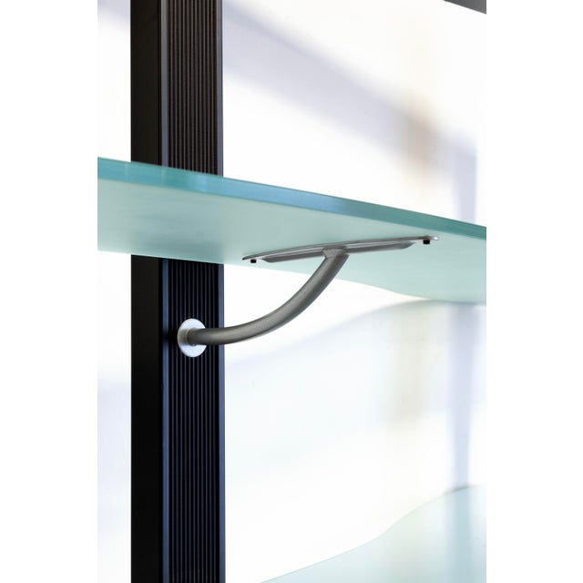 Black Cattelan Italia Flexa Metal and Frosted Glass Bookshelf For Sale - Image 8 of 8
