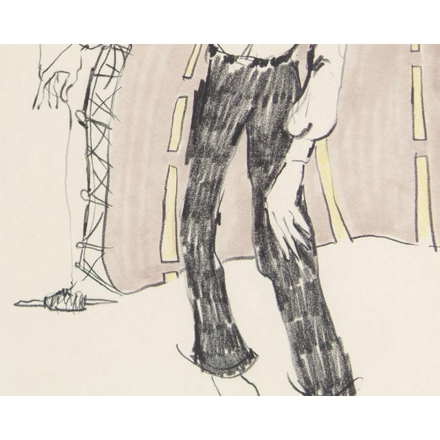 Paper 1969 Abstract Mixed Media Drawing Signed by James L. Bruch For Sale - Image 7 of 9