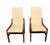 Mid-Century Modern 1980s 2 Henredon Scene One Campaign Dining Room Side Chairs MCM Oak Brass For Sale - Image 3 of 15