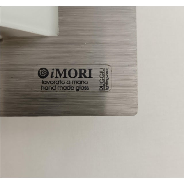 Murano Opaline Glass Wall Light, Ruggiu, Italy For Sale - Image 10 of 12