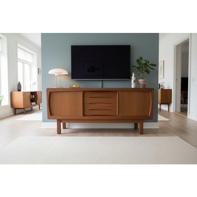 Sideboard in Teak by H. P. Hansen and Burchardt Nielsen for Dyrlund, 1960s For Sale - Image 13 of 15
