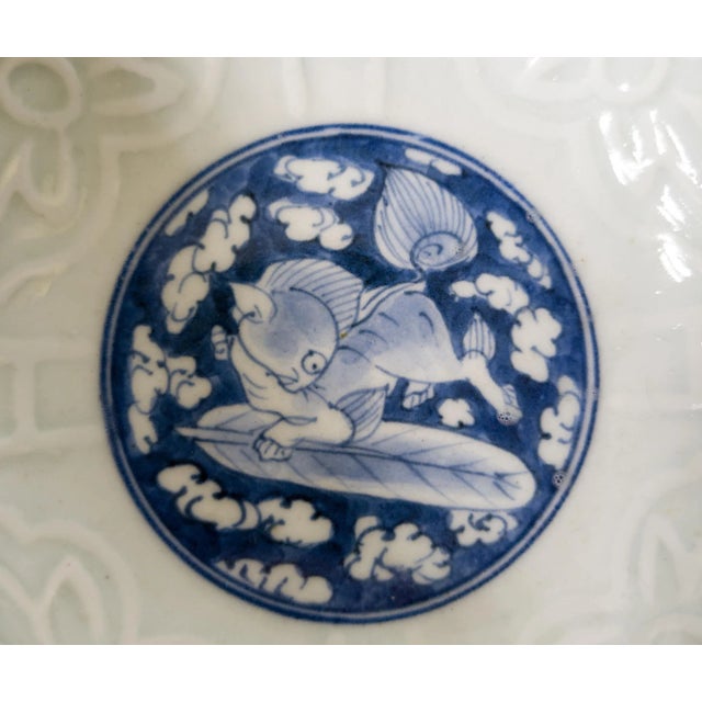 Early 20th Century Early 20th Century Chinese Celadon Green and Blue Bowl For Sale - Image 5 of 10