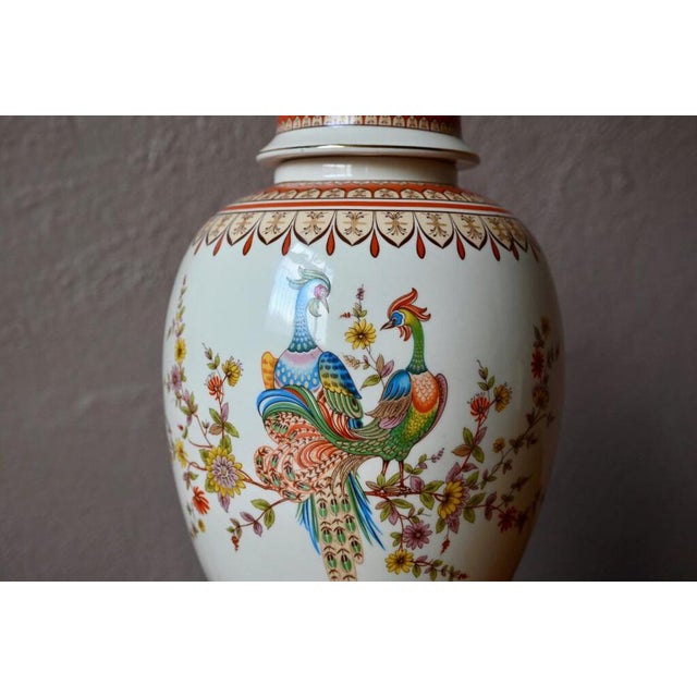 Ceramic Lidded Vase with Birds Decor by Fg. Fratelli Gialletti For Sale - Image 7 of 10