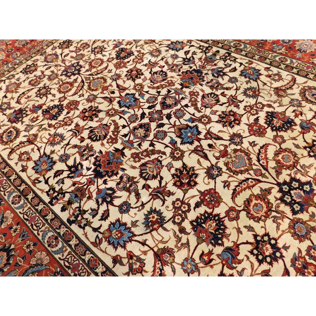 Vintage Hand Knotted Room Size Persian Rug. 9'3"x 12'6" For Sale - Image 9 of 18